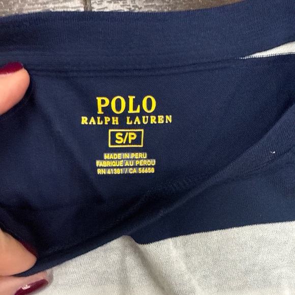 Polo by Ralph Lauren Women's Navy and white Striped Long Sleeve Tee - Picture 3 of 3